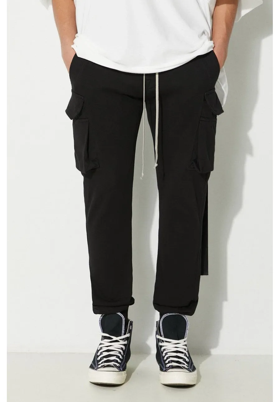 obrazek 1 Rick Owens spodnie dresowe bawełniane Knit Pants Mastodon Cut kolor czarny gładkie DU01D1386.RIG.09