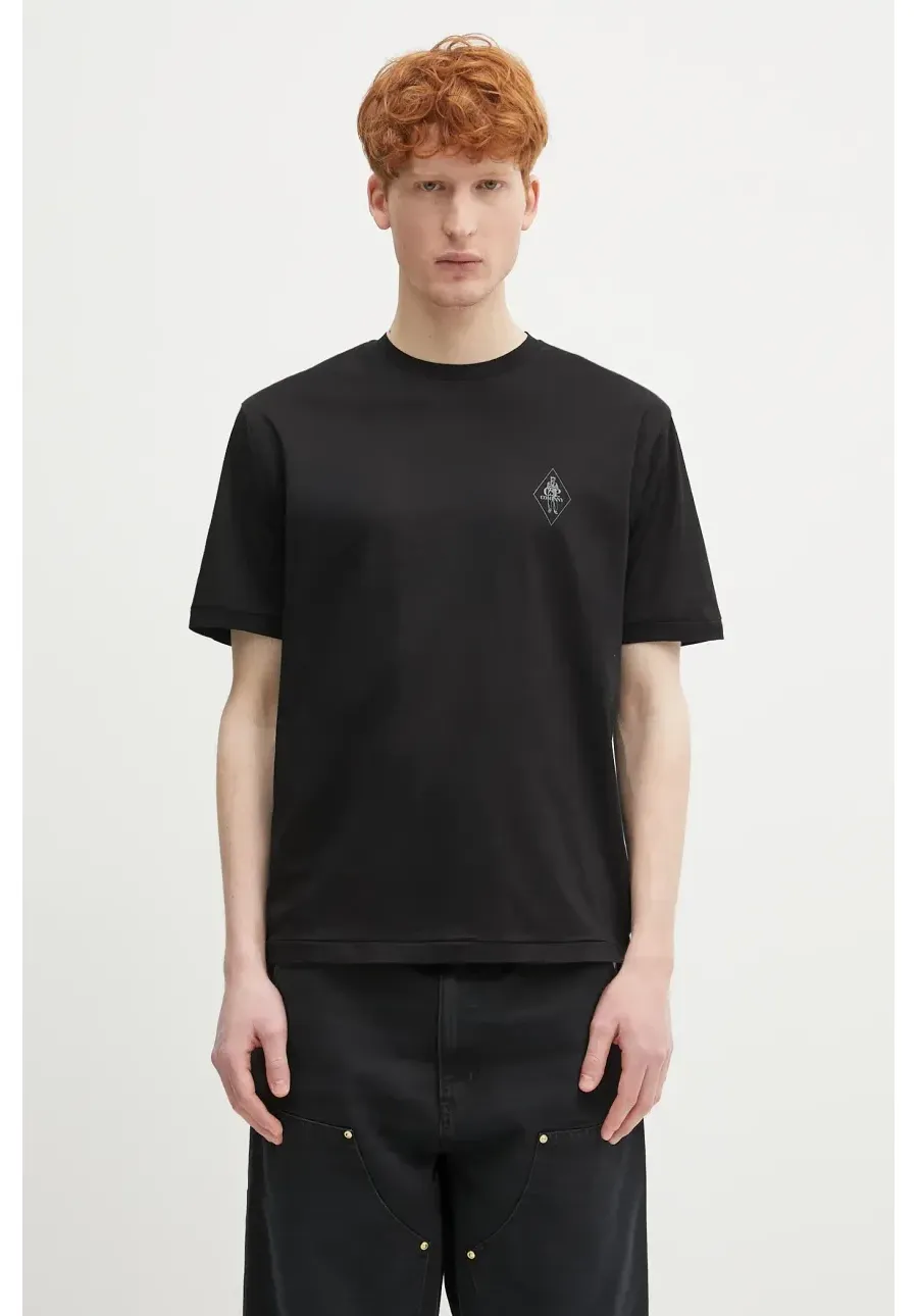 obrazek 1 C.P. Company t-shirt bawełniany męski kolor czarny gładki 18CMTS256A110302W