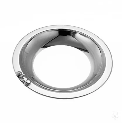 Picture Silver saucer for a baby food bowl decorated with a teddy bear with a ball - Zaramella Argenti
