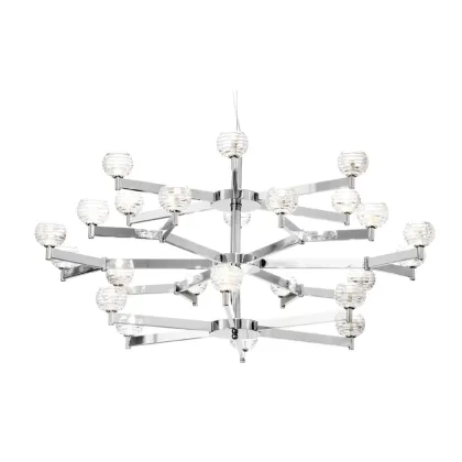 Zdjęcie Luksusowy żyrandol w stylu art deco wykonany w wykończeniu niklem - Il Paralume Marina