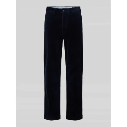 Zdjęcie Spodnie sztruksowe o kroju stretch straight fit ze szlufkami na pasek model ‘BEDFORD’