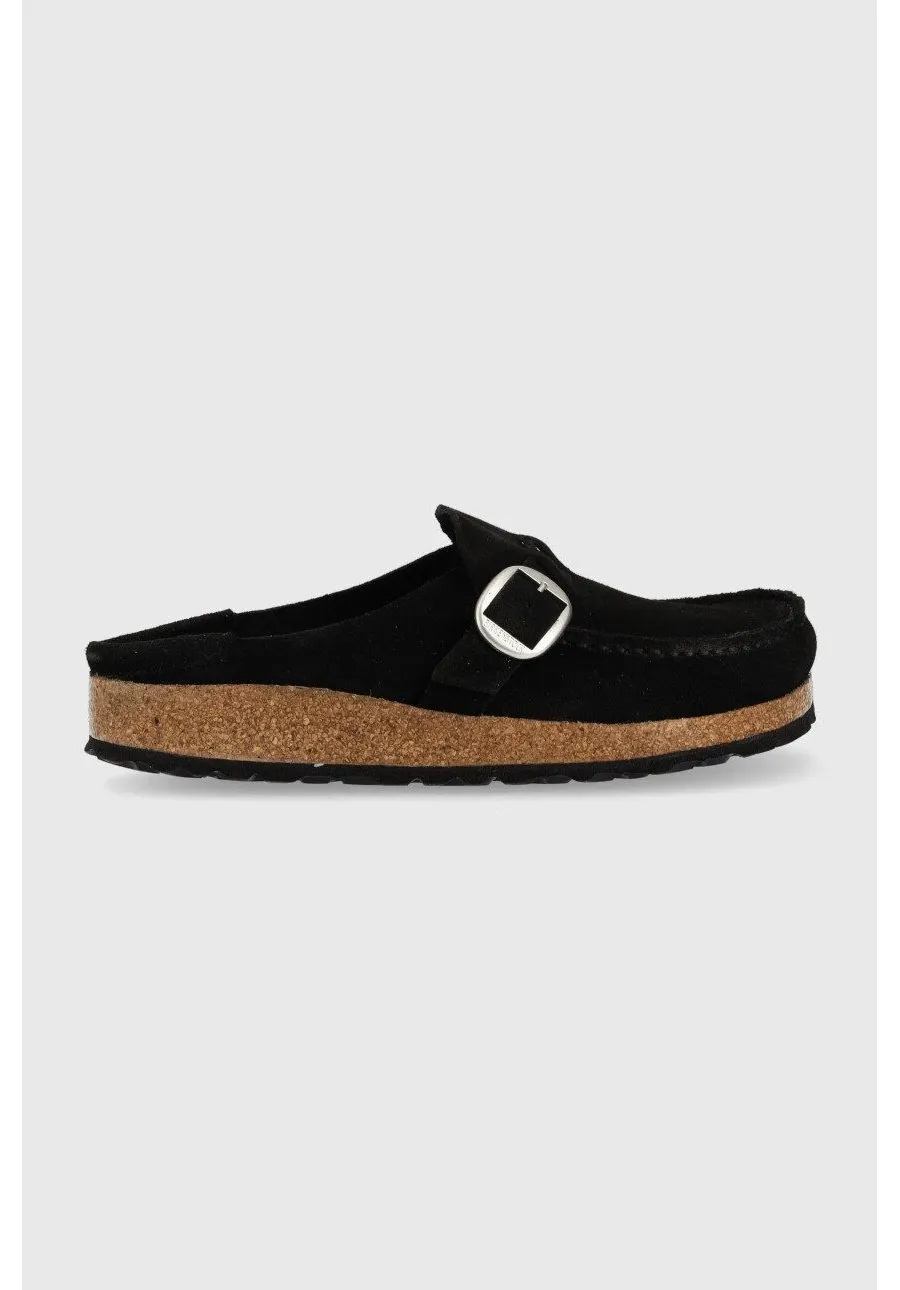 obrazek 1 Birkenstock klapki zamszowe Buckley damskie kolor czarny 1017826