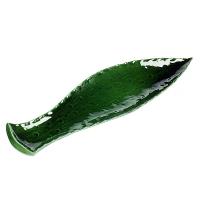 Zdjęcie Zielony ekskluzywny półmisek w kształcicie liścia - Virginia Casa