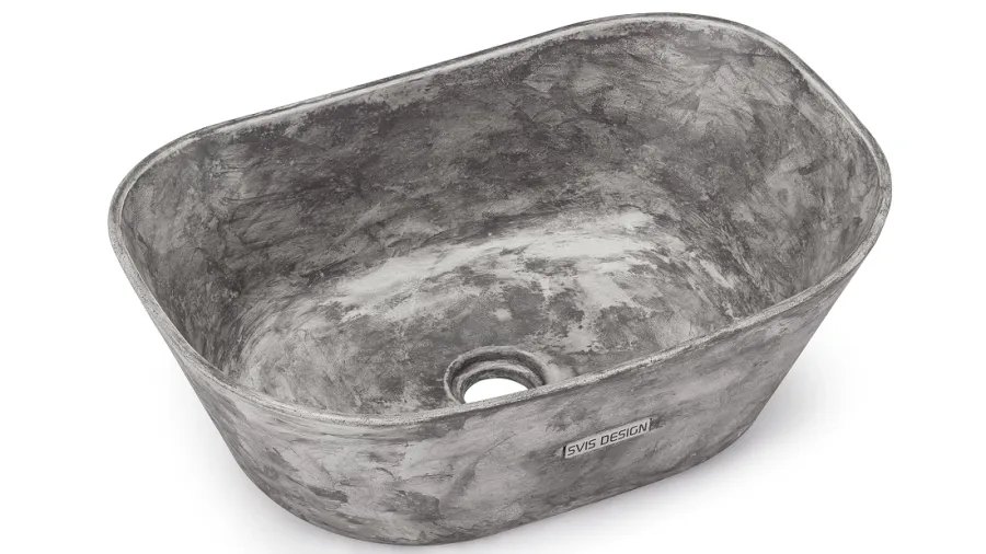 obrazek 2 Elegancka umywalka 50 cm LIBRA BASIC – FUZZY, szary, lakier matowy