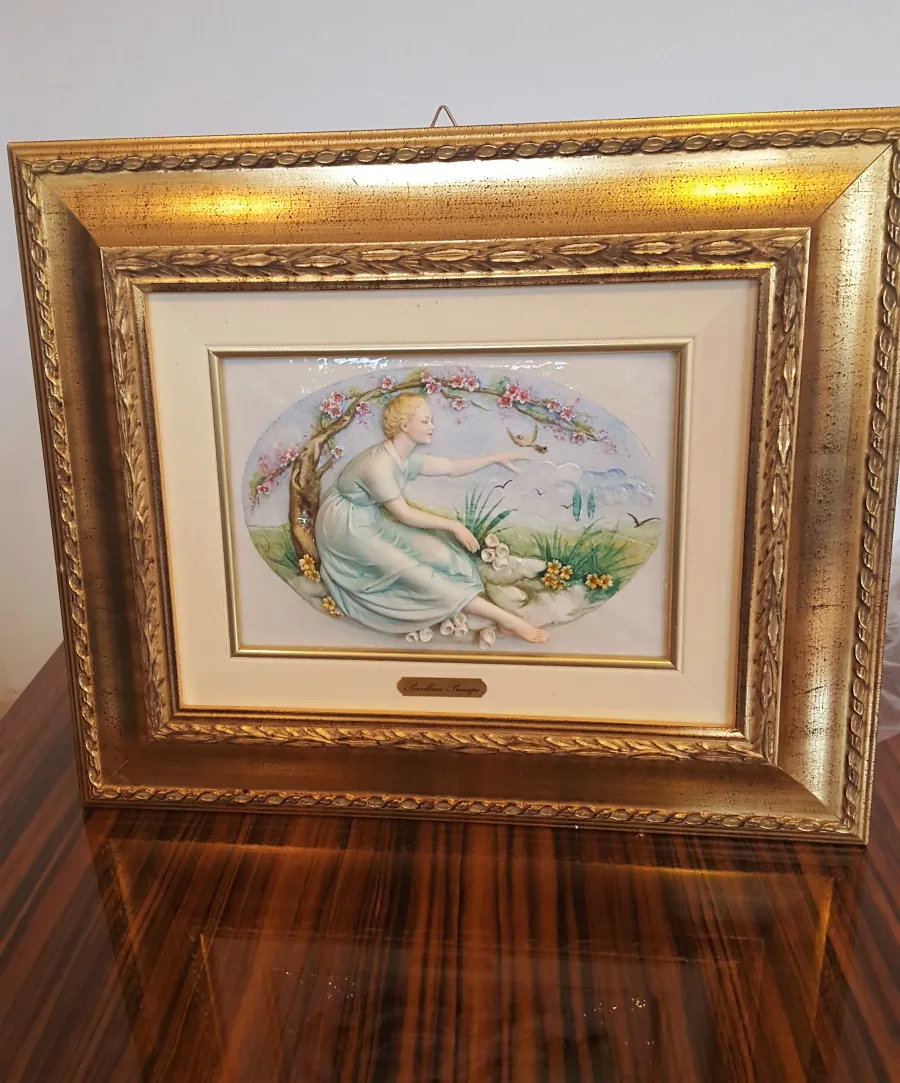 picture 6 Porcelain picture with a spring motif
