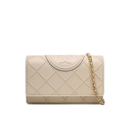 Zdjęcie Tory Burch Torebka Fleming Soft Chain Wallet 138853 Beżowy