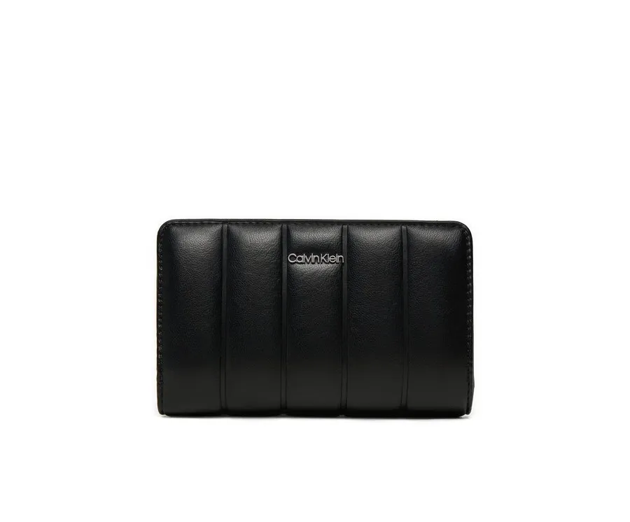 obrazek 1 Calvin Klein Duży Portfel Damski Line Quilt Medium Bifold K60K612828 Czarny