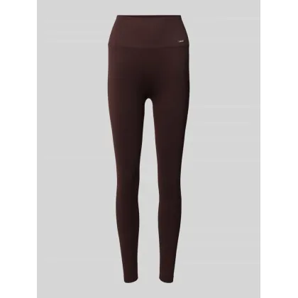 Zdjęcie Legginsy sportowe z elastycznym pasem i detalem z logo