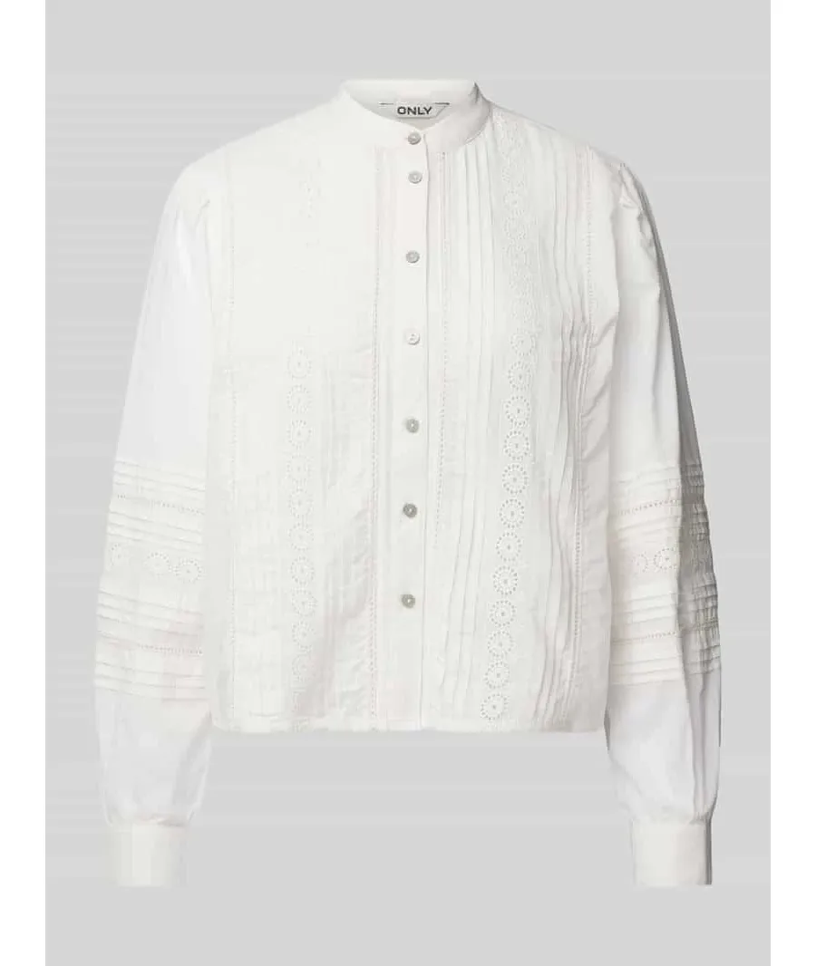 obrazek 1 Bluzka o kroju relaxed fit z haftem angielskim model ‘SOFI’