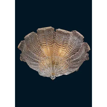 Zdjęcie Szykowna kryształowa lampa sufitowa ze szkła Murano