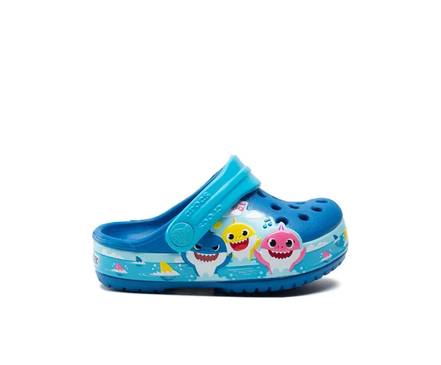 obrazek 1 Crocs Klapki Crocsflbaby Shark Band Clog T 207066 Niebieski