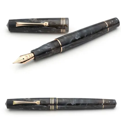 Picture Interesting black Leonardo pen with a gold nib
