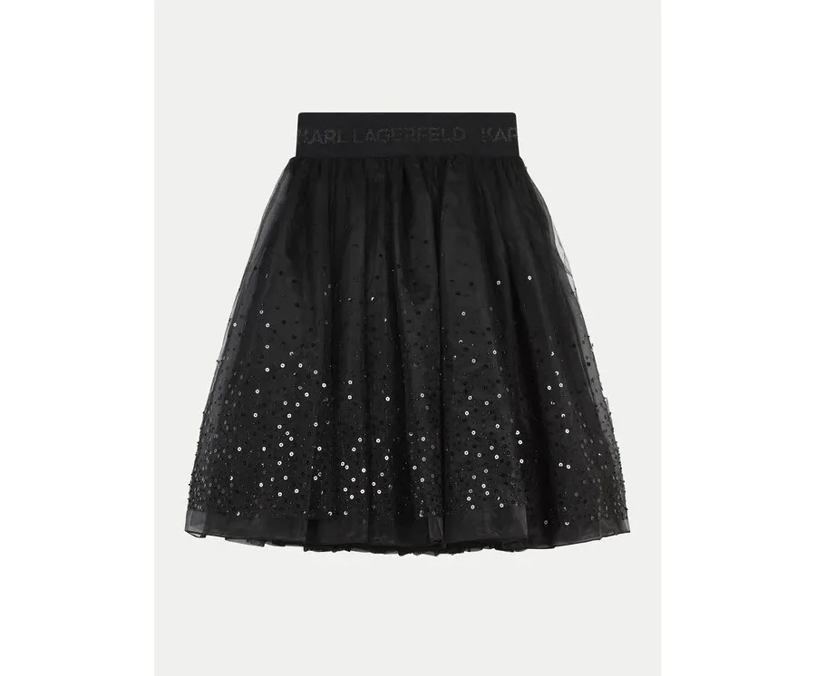 obrazek 1 Karl Lagerfeld Kids Spódnica tiulowa Z30199 S Czarny Regular Fit