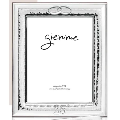Zdjęcie Elegancka srebrna ramka na zdjęcia 13х18 cm na 25 rocznicę ślubu