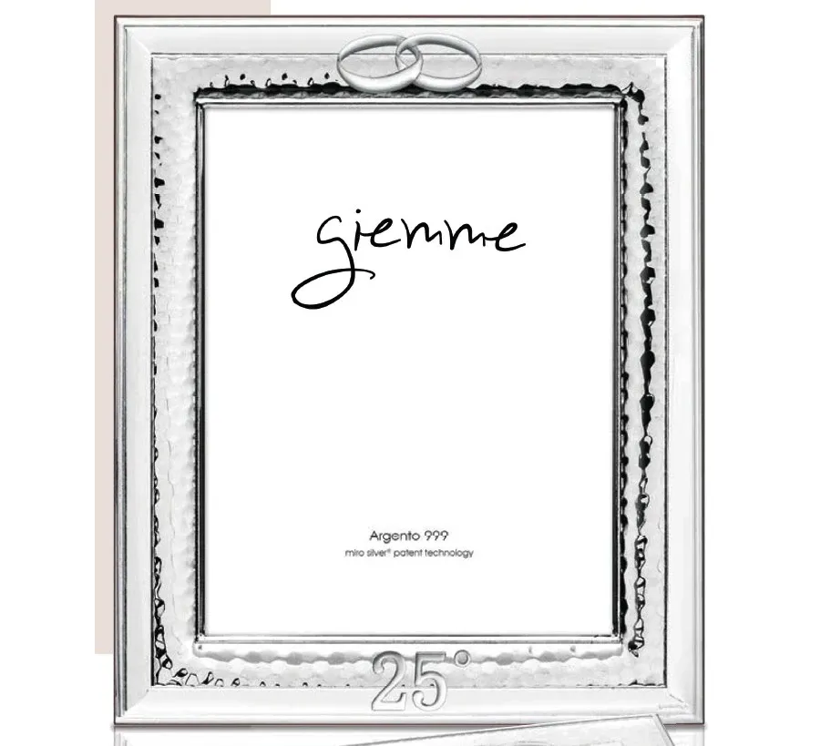 obrazek 1 Elegancka srebrna ramka na zdjęcia 13х18 cm na 25 rocznicę ślubu