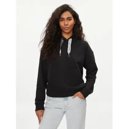 Zdjęcie Tommy Jeans Bluza Logo Drawcord DW0DW17794 Czarny Boxy Fit