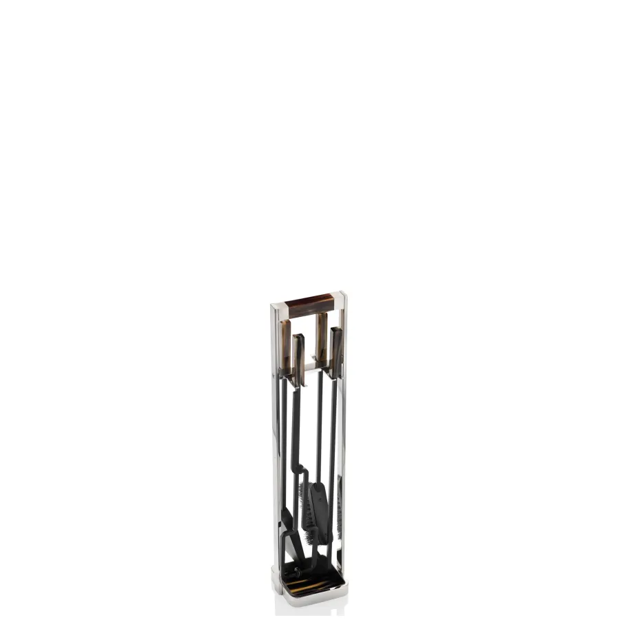picture 1 A luxurious fireplace set with a stainless steel structure - Arcahorn