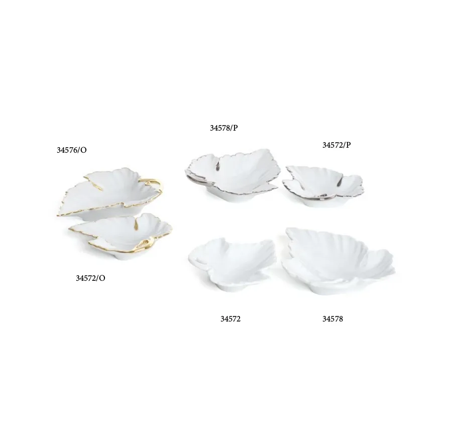 obrazek 2 Porcelanowa miseczka dekoracyjna w kształcie liścia bluszczu