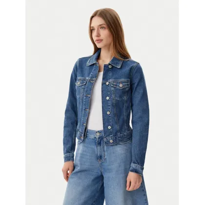 Zdjęcie Tommy Jeans Kurtka jeansowa Vivianne DW0DW20120 Niebieski Slim Fit