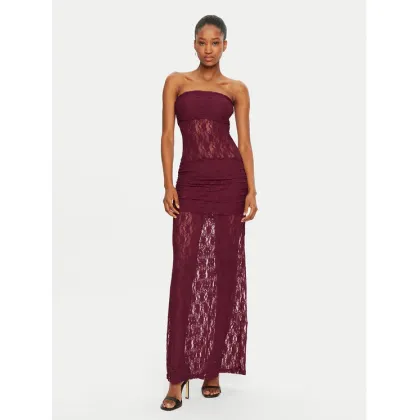 Zdjęcie ROTATE Sukienka koktajlowa 1132702197 Bordowy Slim Fit