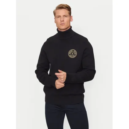 Zdjęcie Versace Jeans Couture Golf 77GAFM07 Czarny Regular Fit