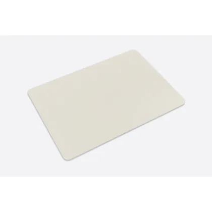 Picture Stylish rectangular white leather table or desk pad - for the office