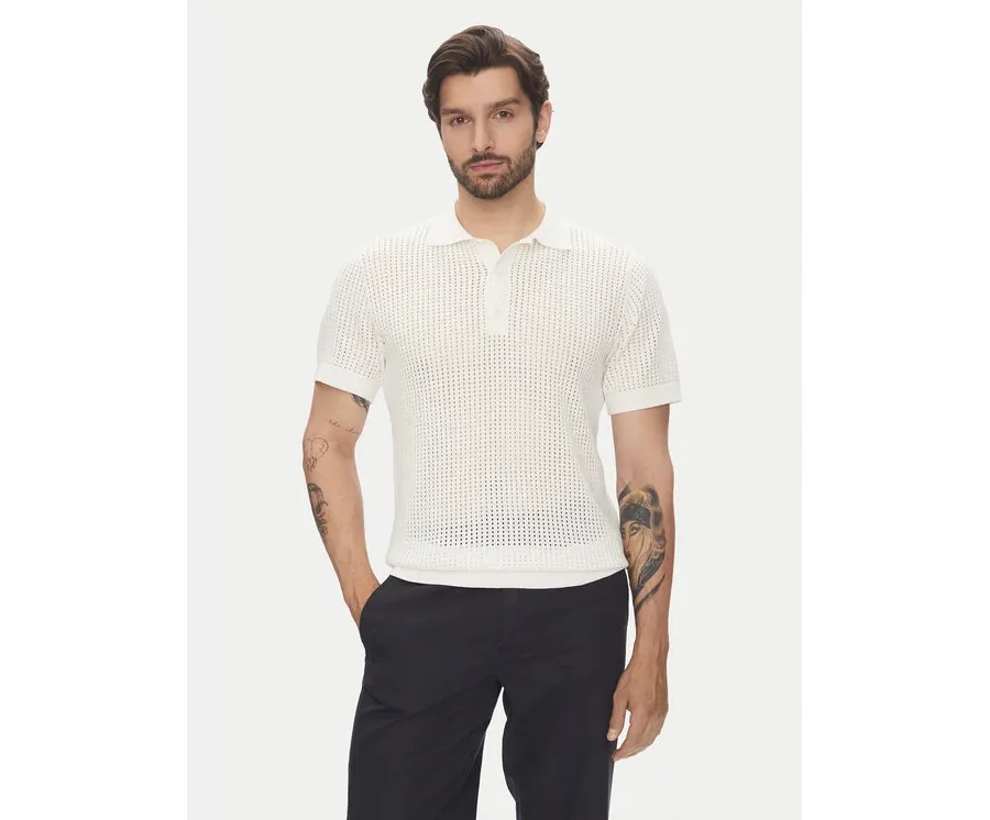 obrazek 1 Lindbergh Polo 30-804126 Écru Relaxed Fit