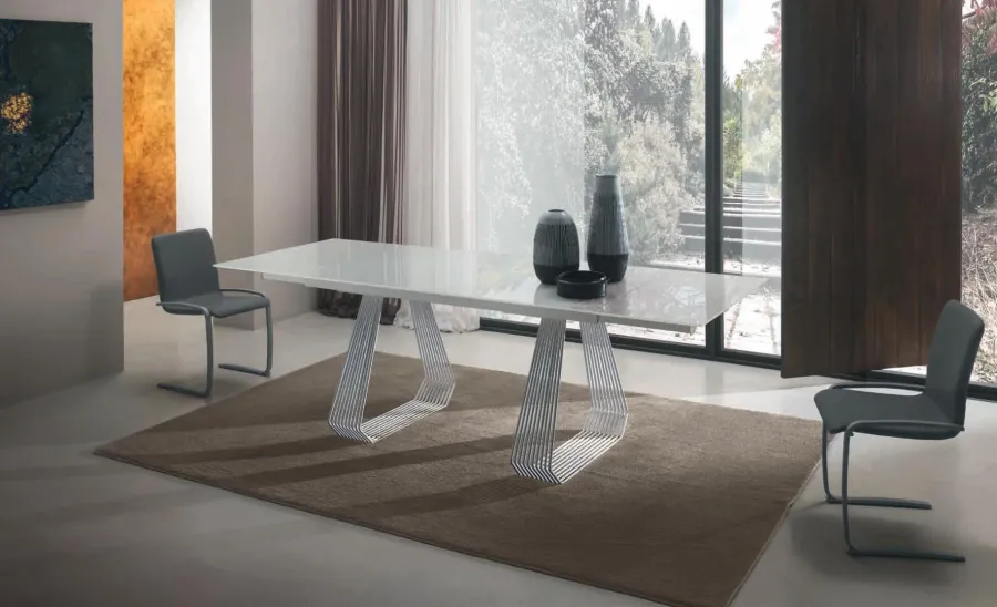 obrazek 1 Włoski salonowy rozkładany stół L. 180+45+45 P. 90 H. 75 cm – Zamagna Italia