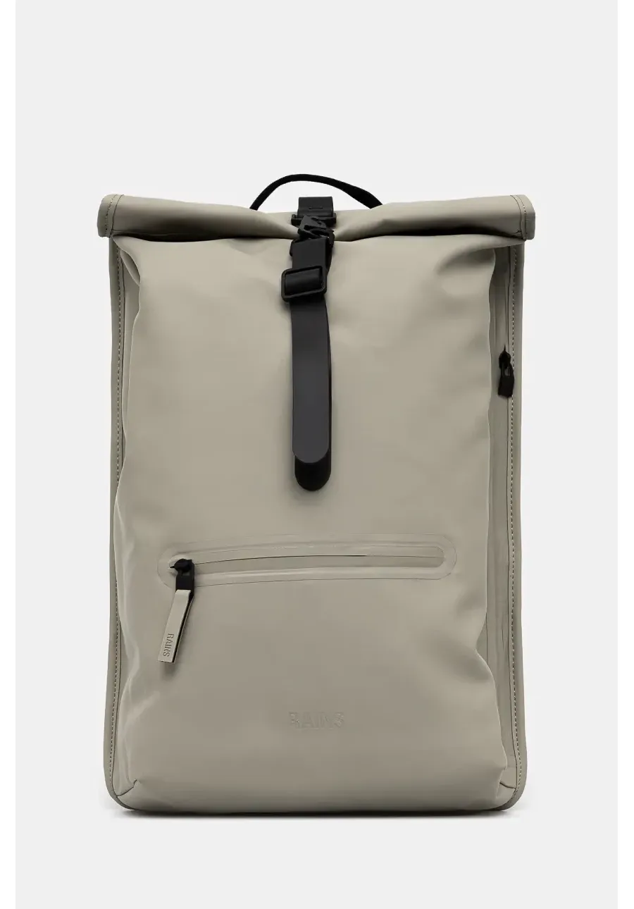 obrazek 1 Rains plecak Rolltop Rucksack W3 kolor zielony duży gładki 13320