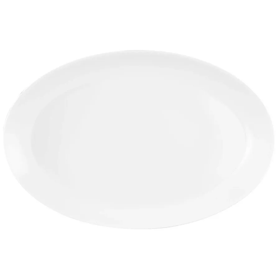 obrazek 1 Porcelanowy biały owalny półmisek o ponadczasowym kształcie – Tettau
