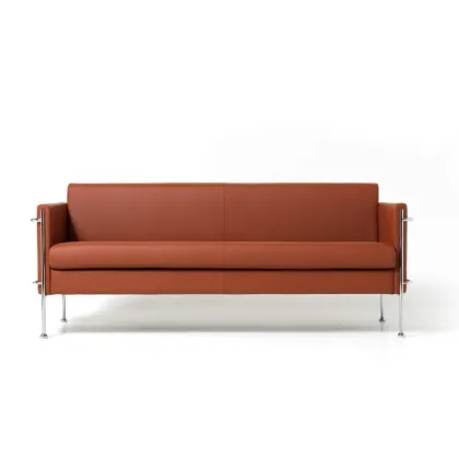 Zdjęcie Włoska skórzana sofa 3 osobowa do poczekalni