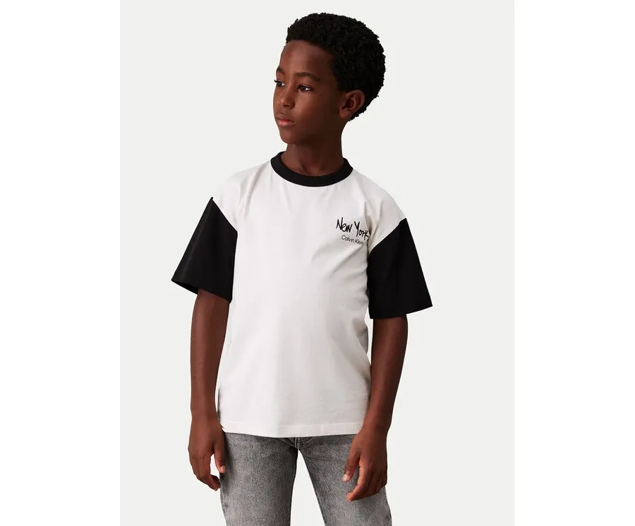 obrazek 1 Calvin Klein Jeans T-Shirt IB0IB02330 Écru Regular Fit
