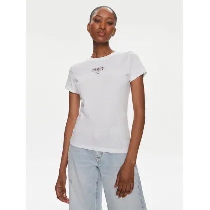Zdjęcie Tommy Jeans T-Shirt Essential DW0DW17839 Biały Slim Fit