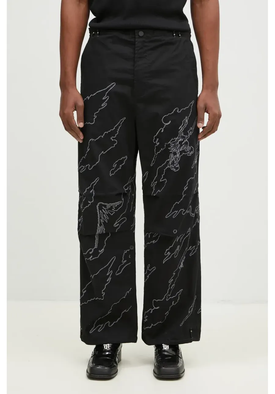 obrazek 1 Maharishi spodnie bawełniane Dpm: Sparse Bonsai Snopants kolor czarny proste 5340.BLACK