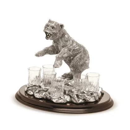 Zdjęcie Niedzwiedź - barek ze szklankami do alkoholu