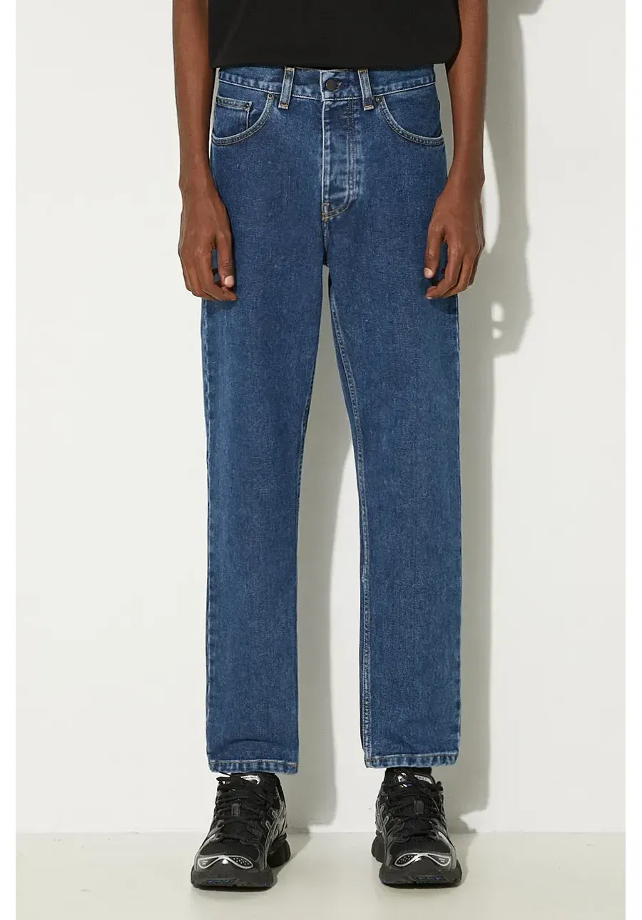 obrazek 1 Carhartt WIP jeansy Newel kolor niebieski medium waist I029208-BLUE.STONE