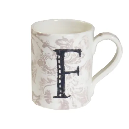 Picture Decorative mug with the letter F - Virginia Casa