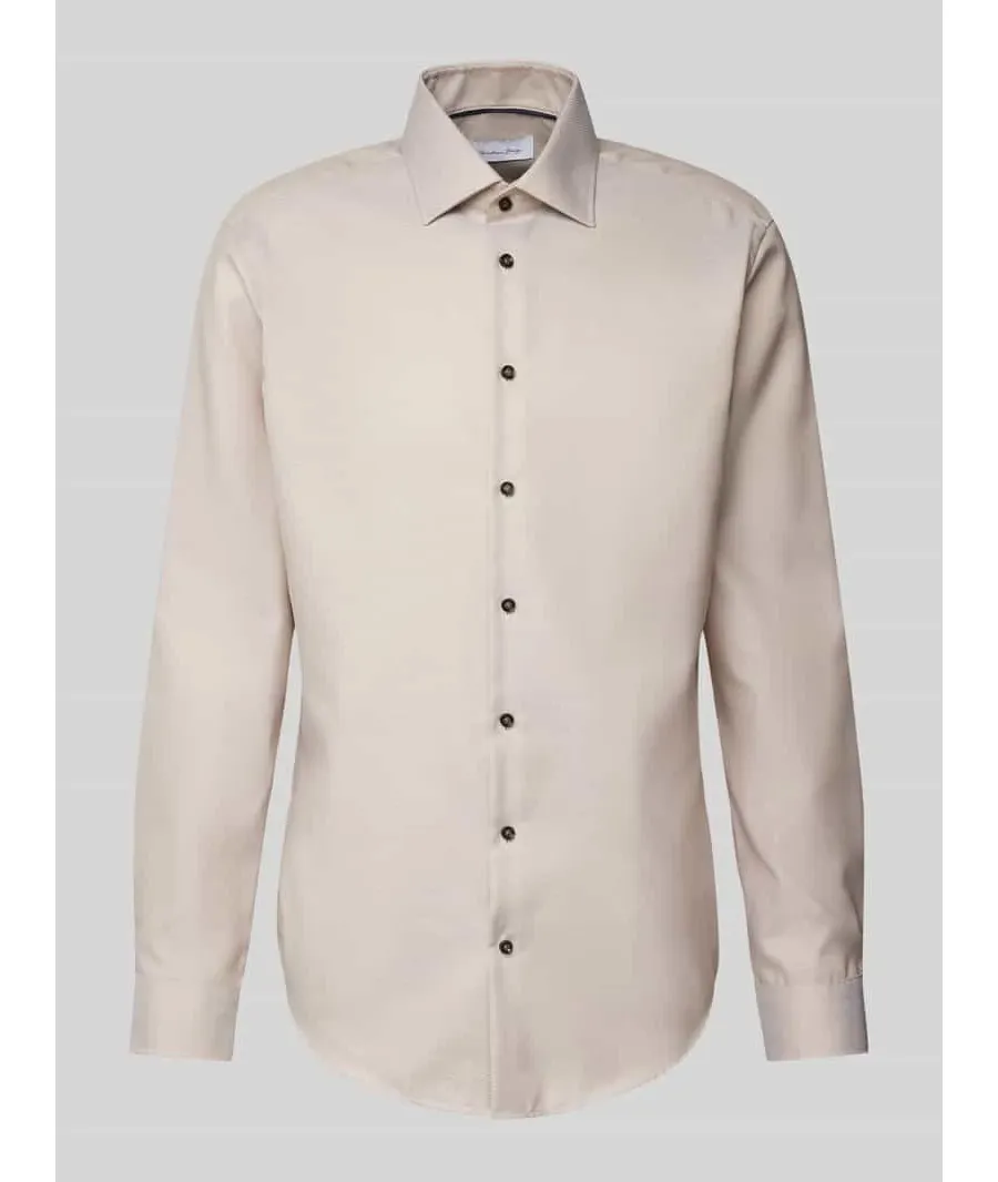 obrazek 1 Koszula biznesowa o kroju regular fit z kołnierzykiem typu kent