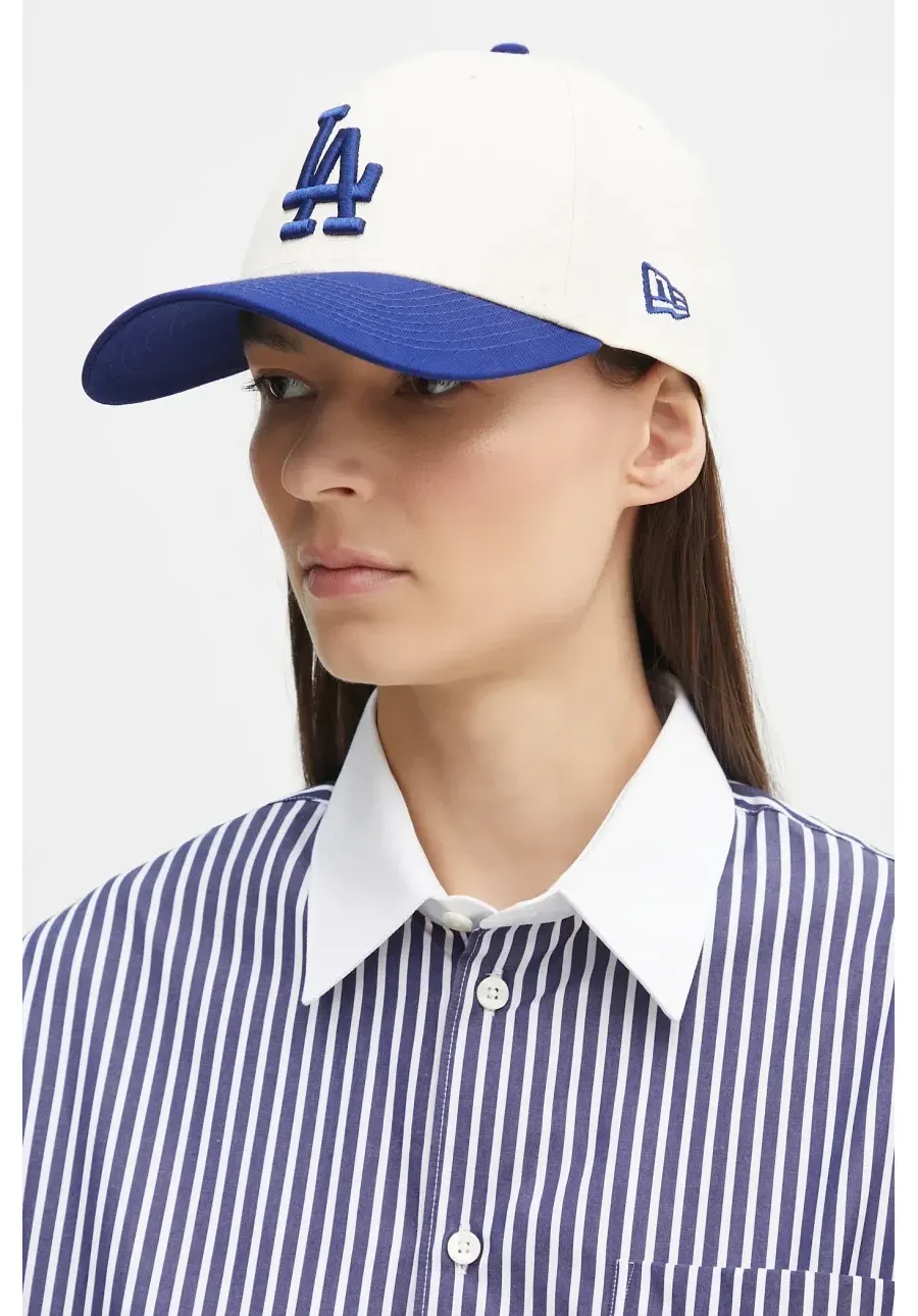 obrazek 1 New Era czapka z daszkiem bawełniana Colour Block 940 LA Dodgers kolor beżowy z aplikacją 60595217