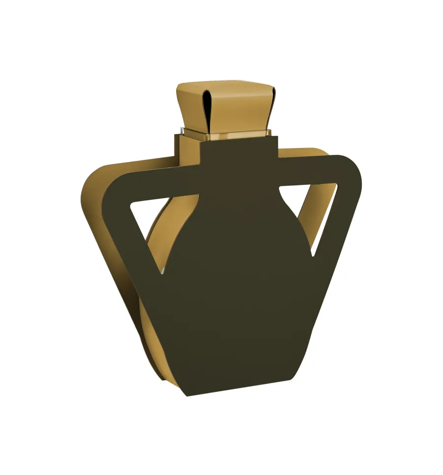 obrazek 1 Luksusowy skórzany wazon Otto 9x41xH44 cm w kolorze ciemnej oliwki