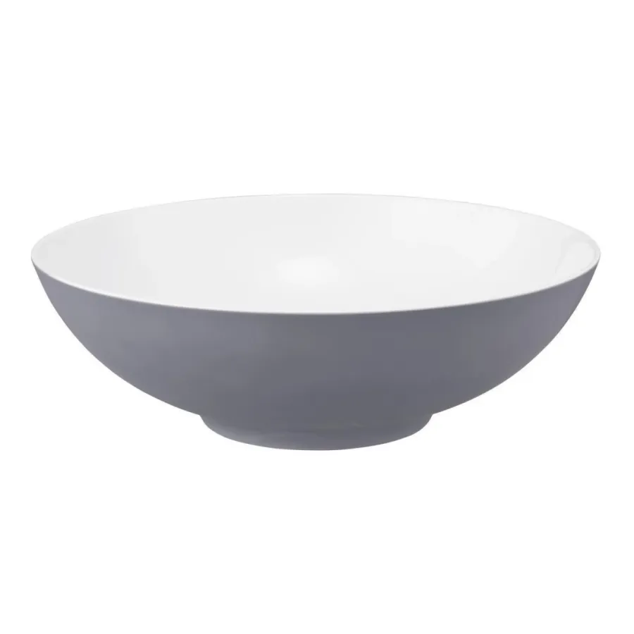 obrazek 1 Porcelanowa okrągła duża miska 30 cm w pięknym szarym kolorze - Seltmann Weiden