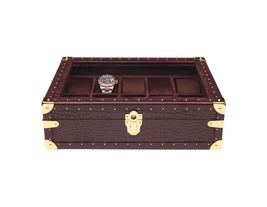 obrazek 2 Skórzane pudełko na 10 zegarków