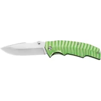 Picture An eye-catching pocket knife with a green handle