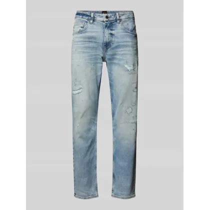 Zdjęcie Jeansy o kroju slim fit z detalem z logo model ‘Troy’