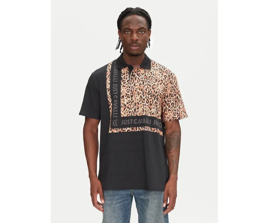 obrazek 1 Just Cavalli Polo 78OAGE15 Czarny Regular Fit