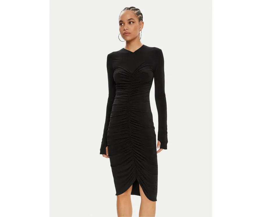 obrazek 1 NORMA KAMALI Sukienka koktajlowa KK1243PLD25001 Czarny Slim Fit