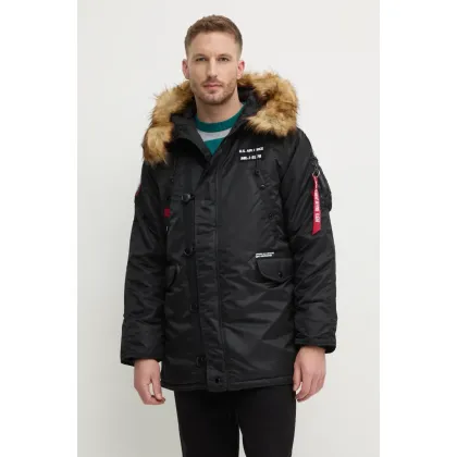 Zdjęcie Alpha Industries parka N3B Airborne męska kolor czarny zimowa 188141.03