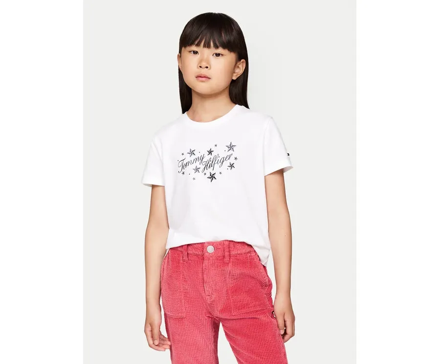obrazek 1 Tommy Hilfiger T-Shirt KG0KG08250 D Biały Regular Fit