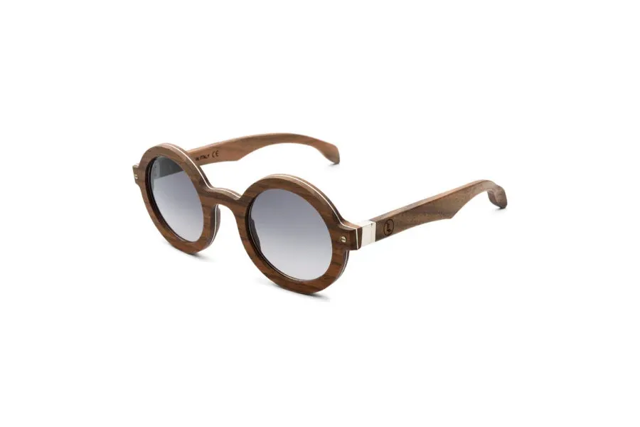 obrazek 1 Ciemne, dębowe, okrągłe okulary dla niej - Legno Light