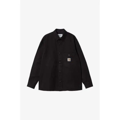 Zdjęcie Carhartt WIP koszula bawełniana Reno Shirt Jac męska kolor czarny relaxed z kołnierzykiem klasycznym I031447-BLACK